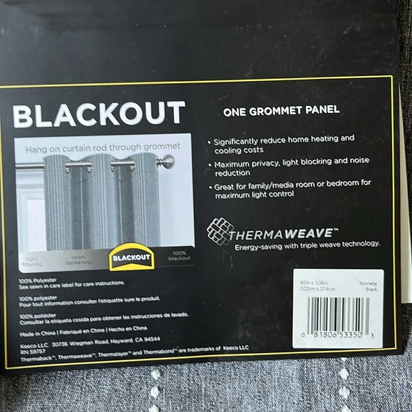 Eclipse Ronneby Blackout Curtain Panel. - Picture 6 of 6